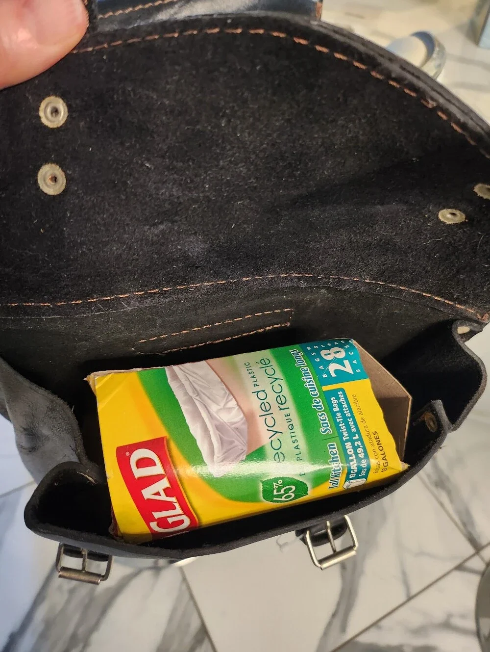 Large Dog Leather Sadle Bag